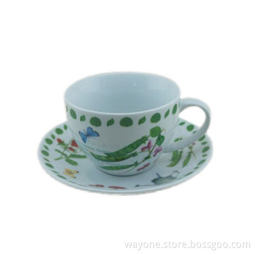 Tea/Coffee Cup and Saucer Set for Promotional Purposes, Fresh Vegetables Printing